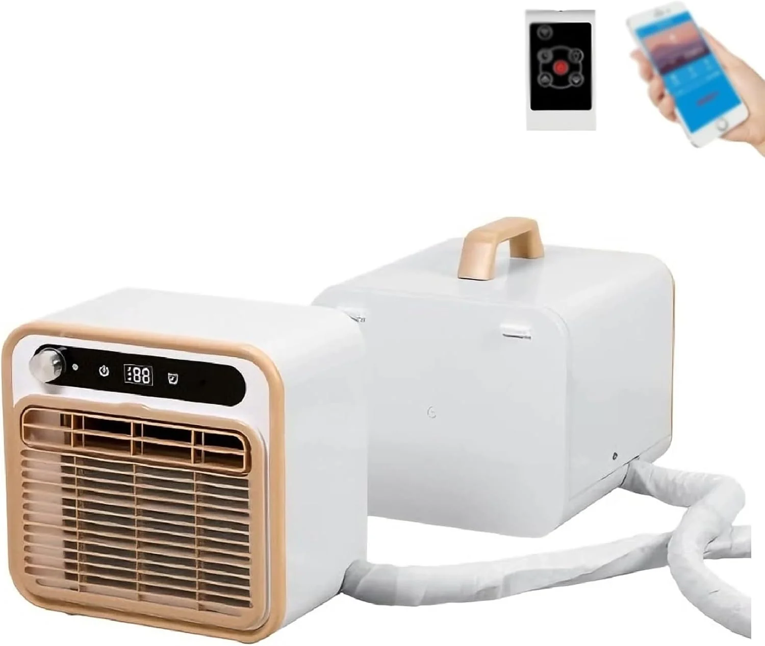 Tragbare Mini-Klimaanlage. Split-Kühlsystem. 5000 BTU. leise Kühlung. keine Fensterabdichtung erforderlich. Touch-Bedienung & Fernbedienung. Timer-