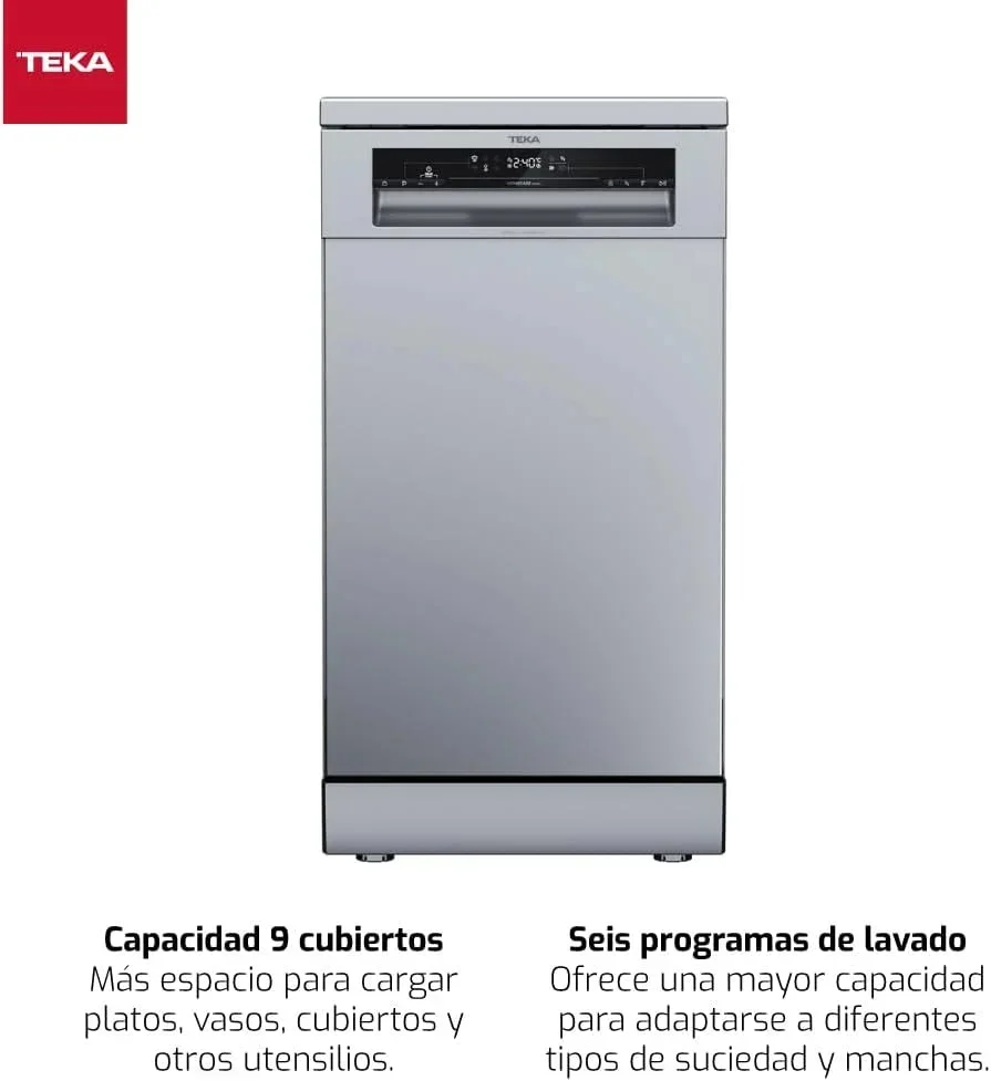 TEKA Lavavajillas Integrable 45 cm. 10 Cubiertos. 6 Programas de Lavado. IonClean. DFS 24650