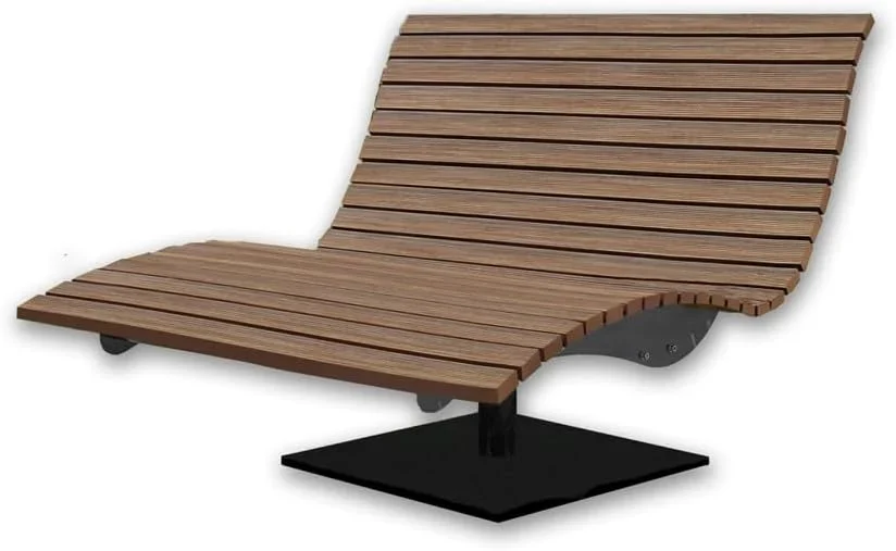 Waldsofa Swing. drehbar 360°. WPC-Latten. für 2-3 Personen. Sonnenliege. Wellenliege. Relaxliege. Himmelsliege. Liege für den Garten