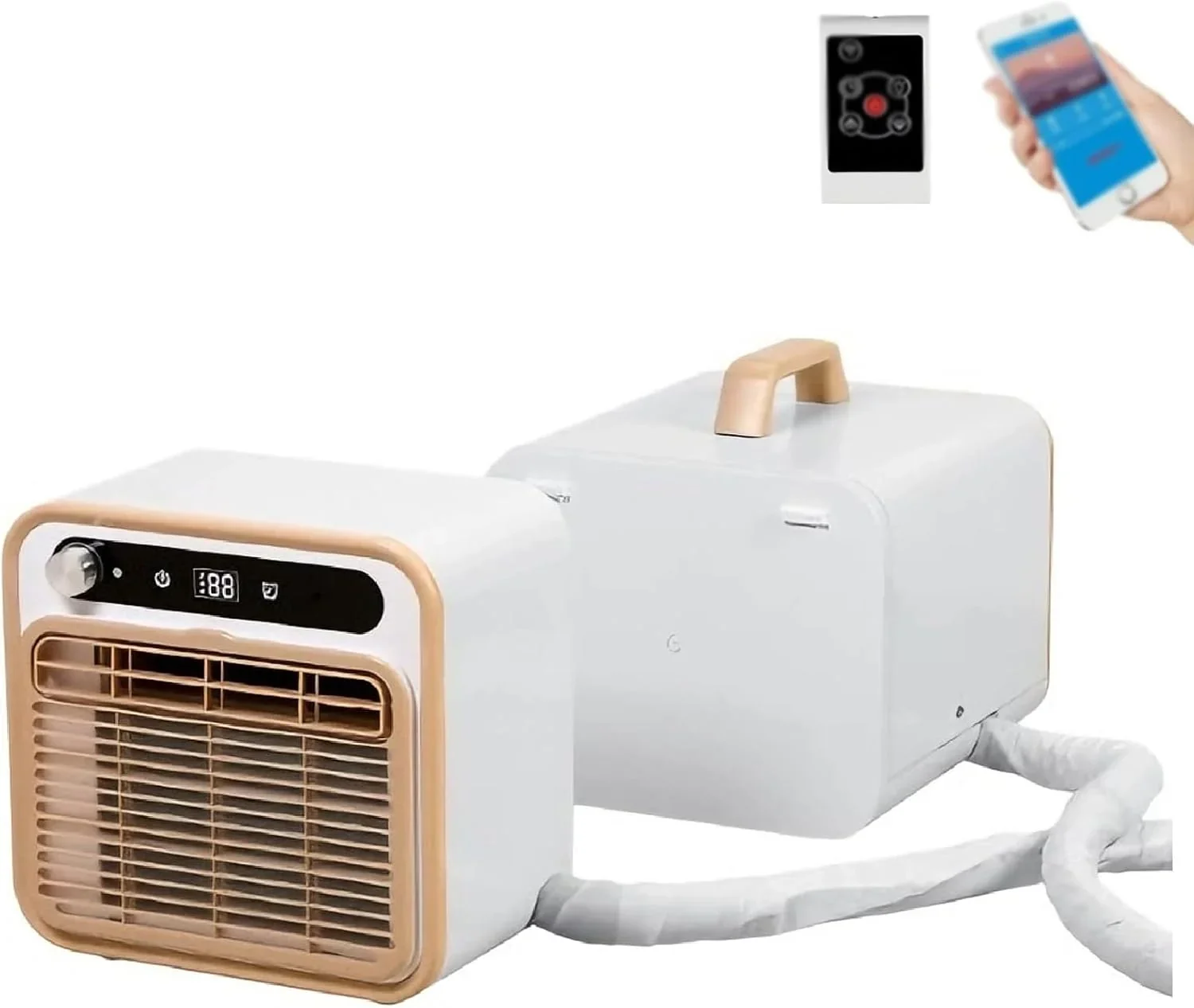 Tragbare Mini-Klimaanlage. Split-Kühlsystem. 5000 BTU. leise Kühlung. keine Fensterabdichtung erforderlich. Touch-Bedienung & Fernbedienung. Timer-