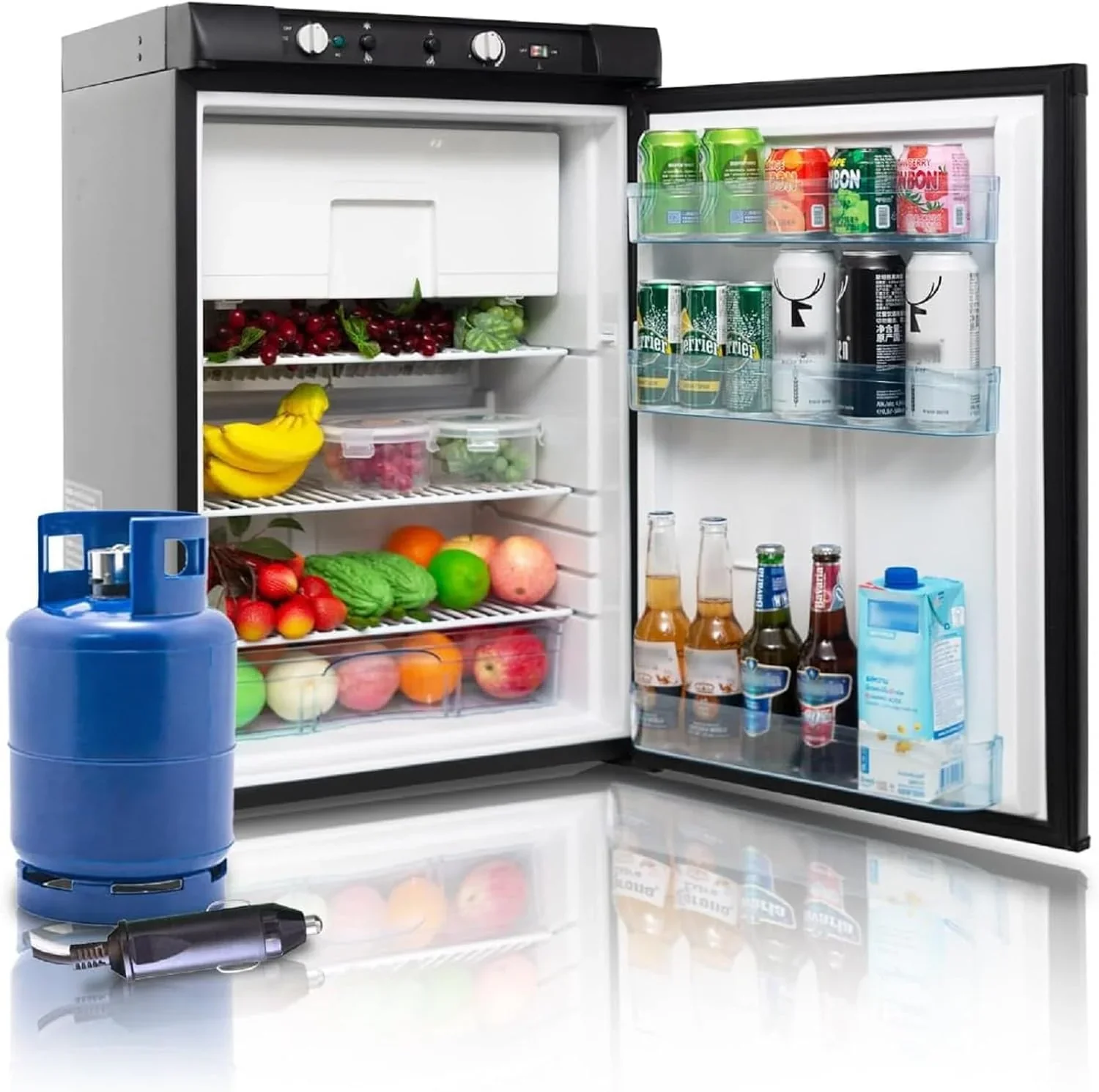 Smeta Kühlschrank. Gas. 100 l. Campingauto. 12 V. 220 V. Dreifach-Kühlschrank. Gefrierschrank. Wohnwagen. Garage. Mobilheim. Schlafzimmer. Haus. leise