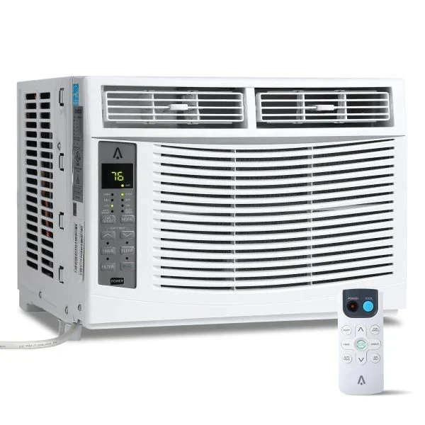 Window Air Conditioner With Reusable Filter & Controls. 6000 BTU 115V~. Suitable for 250 Sq.Ft