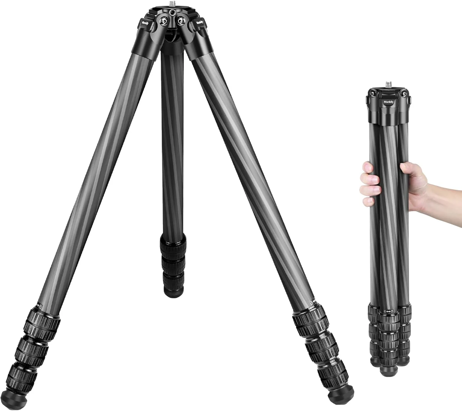 Hunting tripod. equipped with 44mm ball head and Aka Swiss and Picatinny adapters. 62.2-inch heavy-duty stable tripod. suitable for shooting. hunting and outdoor activities