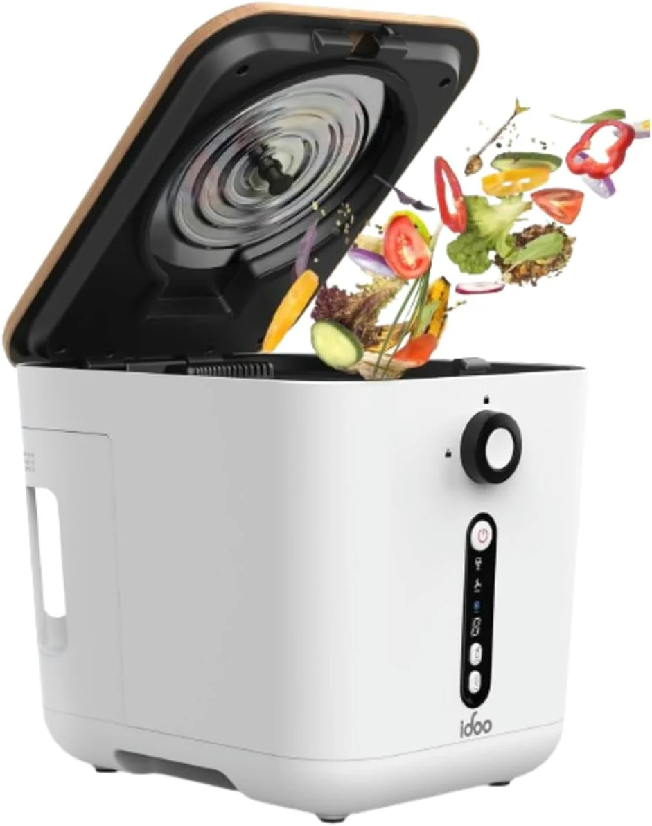 Upgrade version of the electric composting machine for the kitchen. 3-liter intelligent desktop composting machine. indoor without odor. equipped with detachable activated carbon filter. automatic food recycling composting machine. converting food re