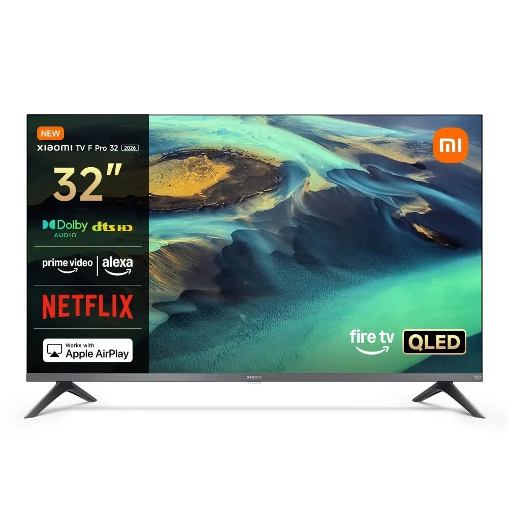 Xiaomi TV F Pro 32. 32 Zoll (81 cm). QLED. Smart TV. Fire OS7. Triple Tuner DVB-C/S/S2/T/T2.Dolby Audio . DTS Virtual:X. DTS-HD. Sprachsteuerung mit
