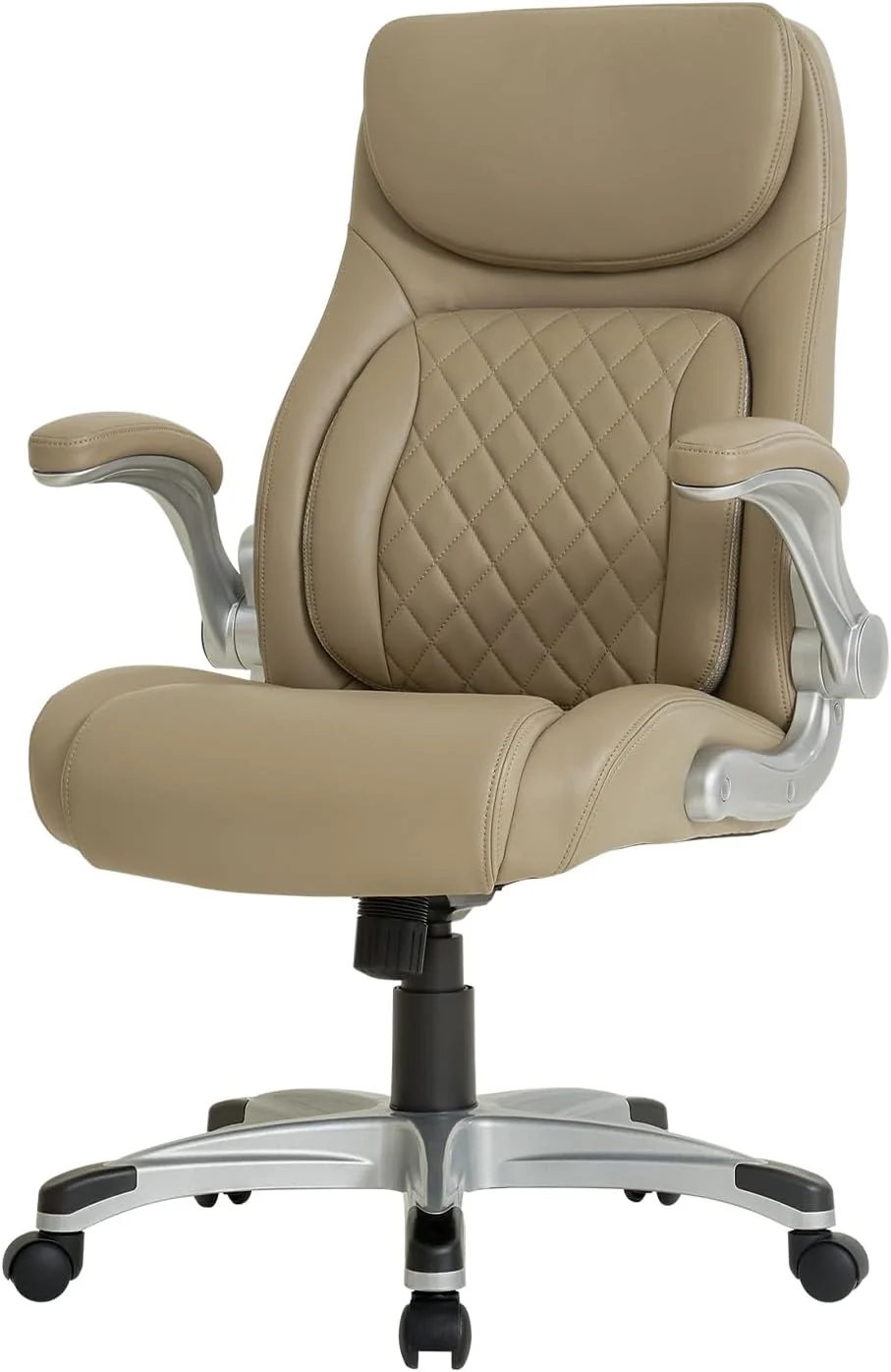 Ergonomic elastic polyurethane leather office chair. high-back modern executive office chair. equipped with 5 adjustable lumbar support cushions. tilting function. and reversible armrests. It is a comfortable home office computer desk chair. in black