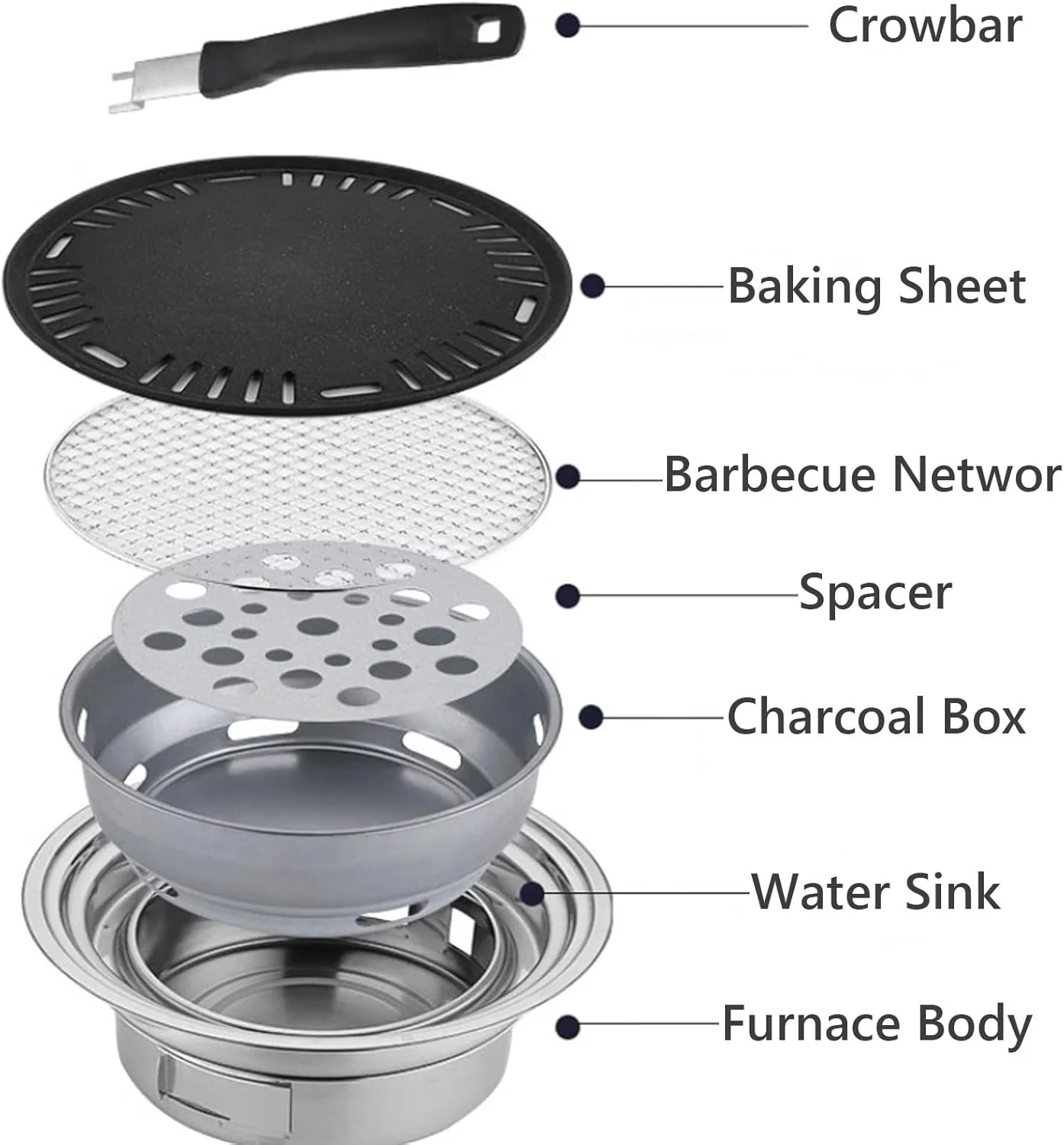 Outdoor Grill Table Foldable. Easy to Carry Can Hang Items Multi-Purpose. Aluminum Alloy. Portable Camping Table Foldable. for Picnic. BBQ. Making Tea