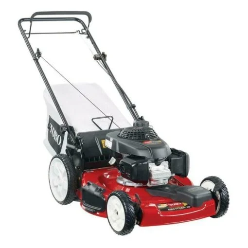 Self-propelled gas mower. 22-inch 170cc OHV engine high-wheel RWD 3-in-1 with height adjustment. oil included