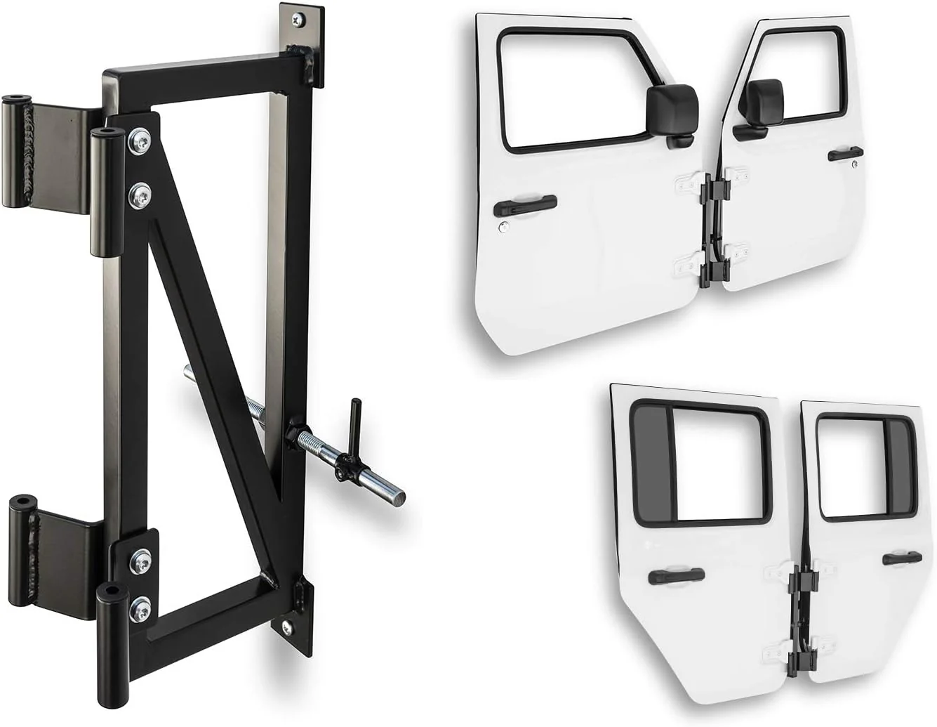Luxury wall-mounted car door storage bracket - Suitable for the front and rear doors of Jeep Wrangler models YJ. TJ. JK and JL