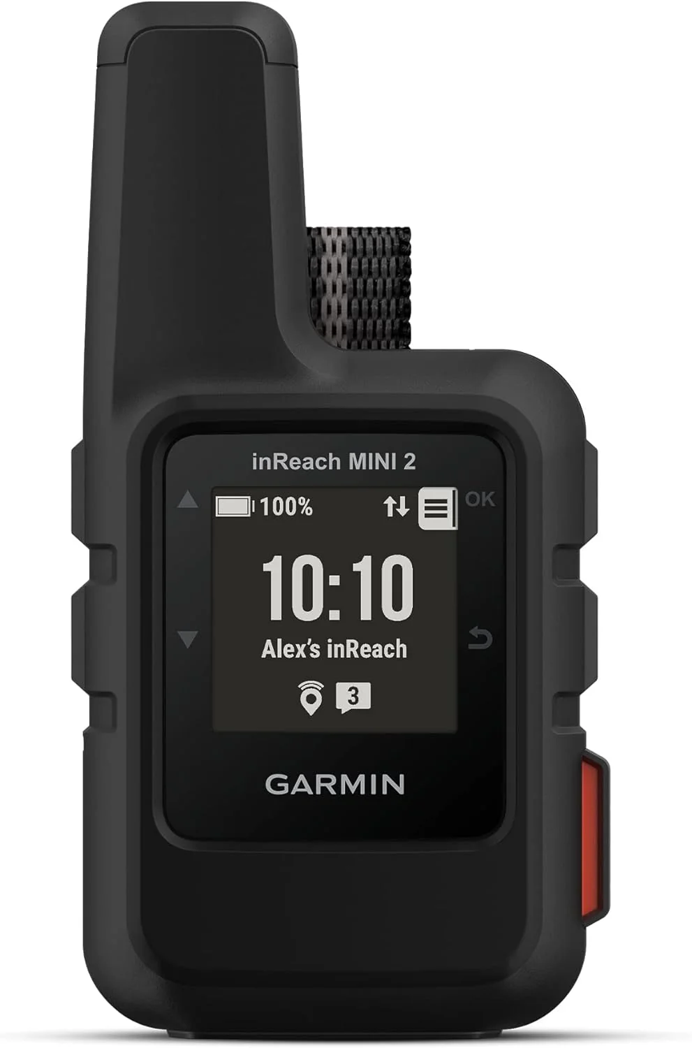 Compact and portable satellite communication device. suitable for hiking use. in orange color