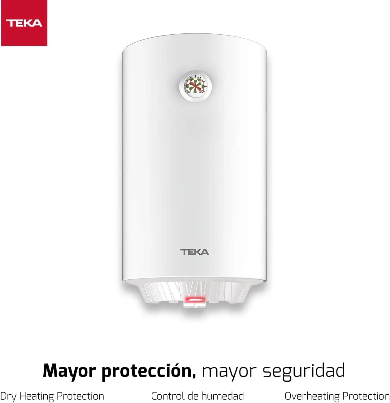 TEKA Termo Eléctrico 50 L. Instalación Vertical. Protección Sobrecalentamiento. Indicador LED. Modelo EWH 50 C