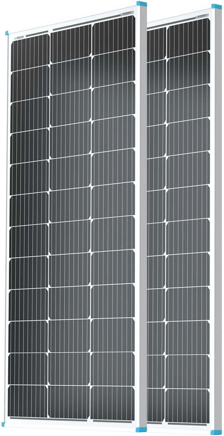 Solar Panel 100 Watt 12 Volt. High-Efficiency Monocrystalline PV Module Power Charger for RV Marine Rooftop Farm Battery and Other Off-Grid Applications. RNG-100D-SS. Single 100W