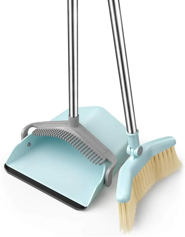 Long Handle Broom and Dustpan Set. Home. Kitchen. Room. Office. Upright Dust Pan Combo for The Lobby Floor