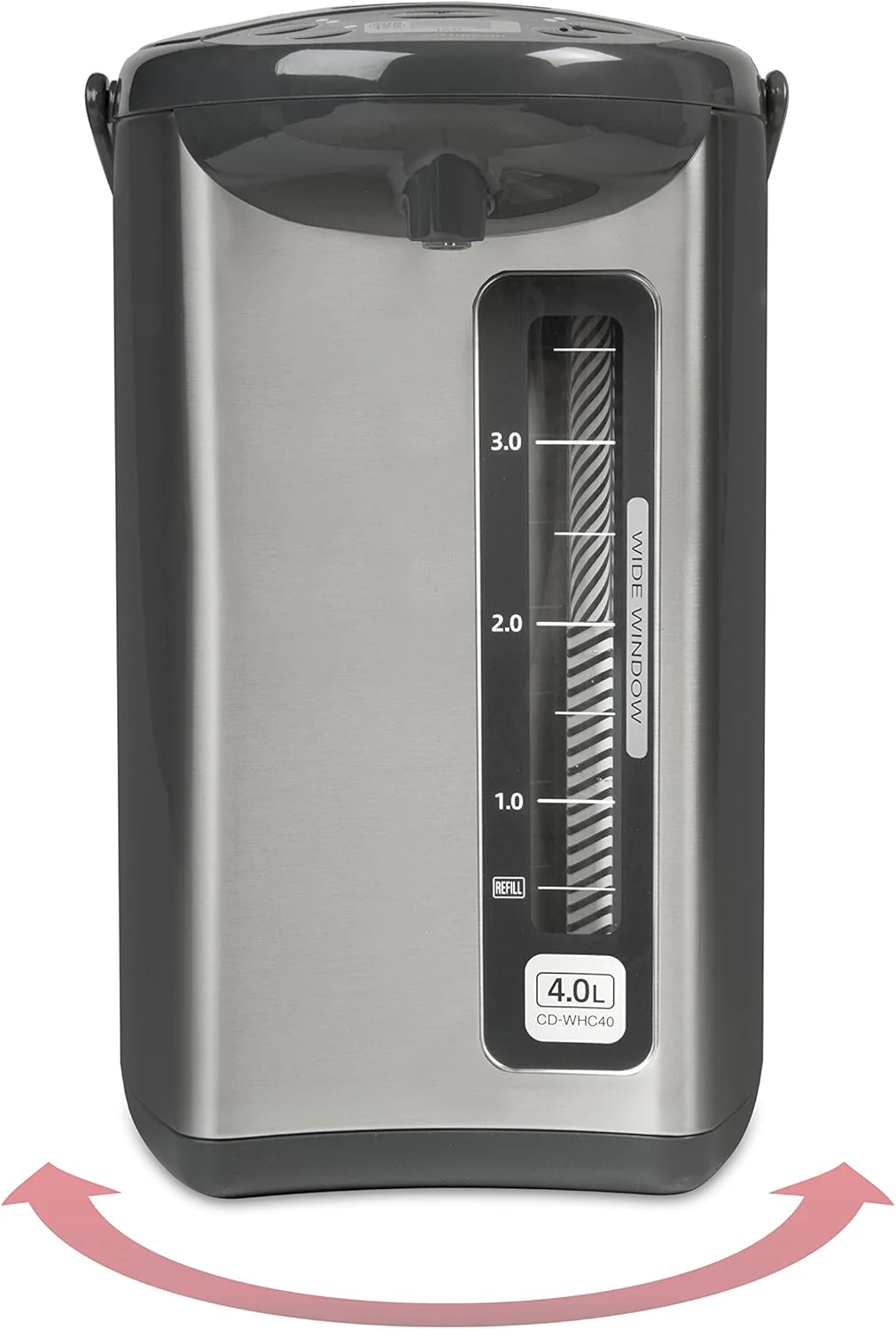 Water heater and hot water dispenser. capacity 135 ounces. stainless steel gray