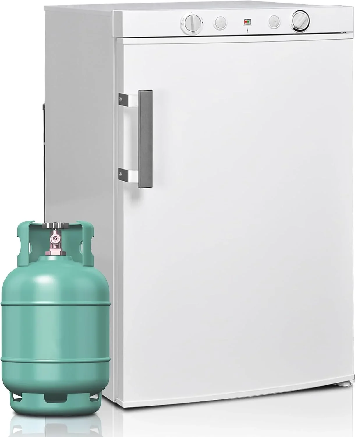 SMETA Gaskühlschrank Gefrierschrank 12V/230V/Gas. Kühlschrank Mit Gefrierfach 100L. Leiser Kombikühlschrank Für Camping. Zuhause. Wohnwagen. Garage.