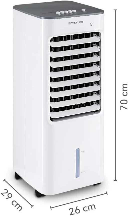 TROTEC PAE 21 Aircooler. mobiles 3 in 1 Klimagerät. Luftkühler. Lufterfrischer. Ventilator (3 Gebläsestufen. leise. Swing-Funktion)