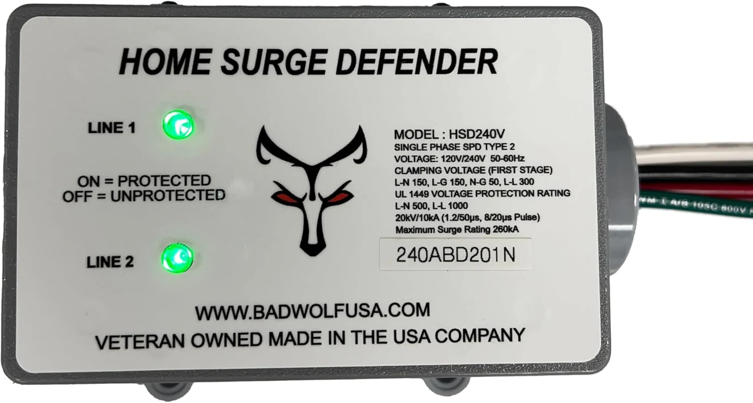 Whole House EMP Surge Protector. 260kA of Surge Protection to Help Shield Your Home from Lightning. EMP. CME and Solar Flare Damage.