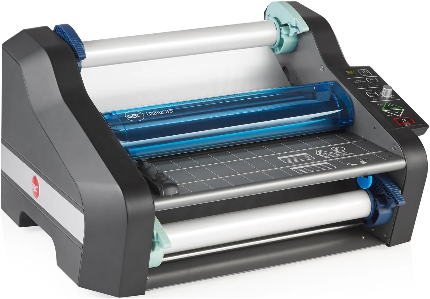 Automatic loading hot-rolled composite machine. with a maximum width of 12 inches. and preheating time less than 2 minutes.