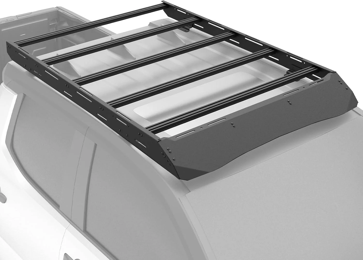 Full Size Roof Rack Cargo Basket Compatible with 2010-2024 Toyota 4Runner 5th Gen with 4 Lights. Overland Rooftop Luggage Storage Holder. Platform Style Cargo Carrier for Outdoors Gear