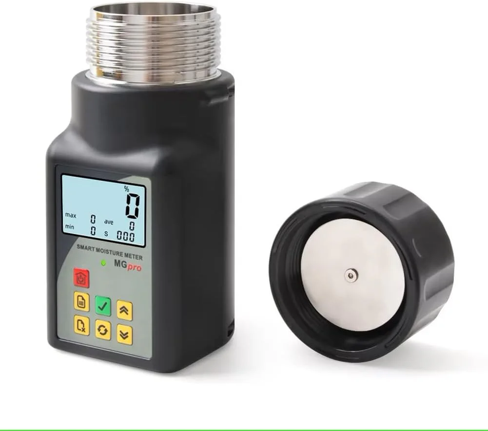 Portable mini grain moisture measuring instrument. suitable for 25 types of grains such as coffee. cocoa. rice. wheat. etc.. with 99 sets of data storage function