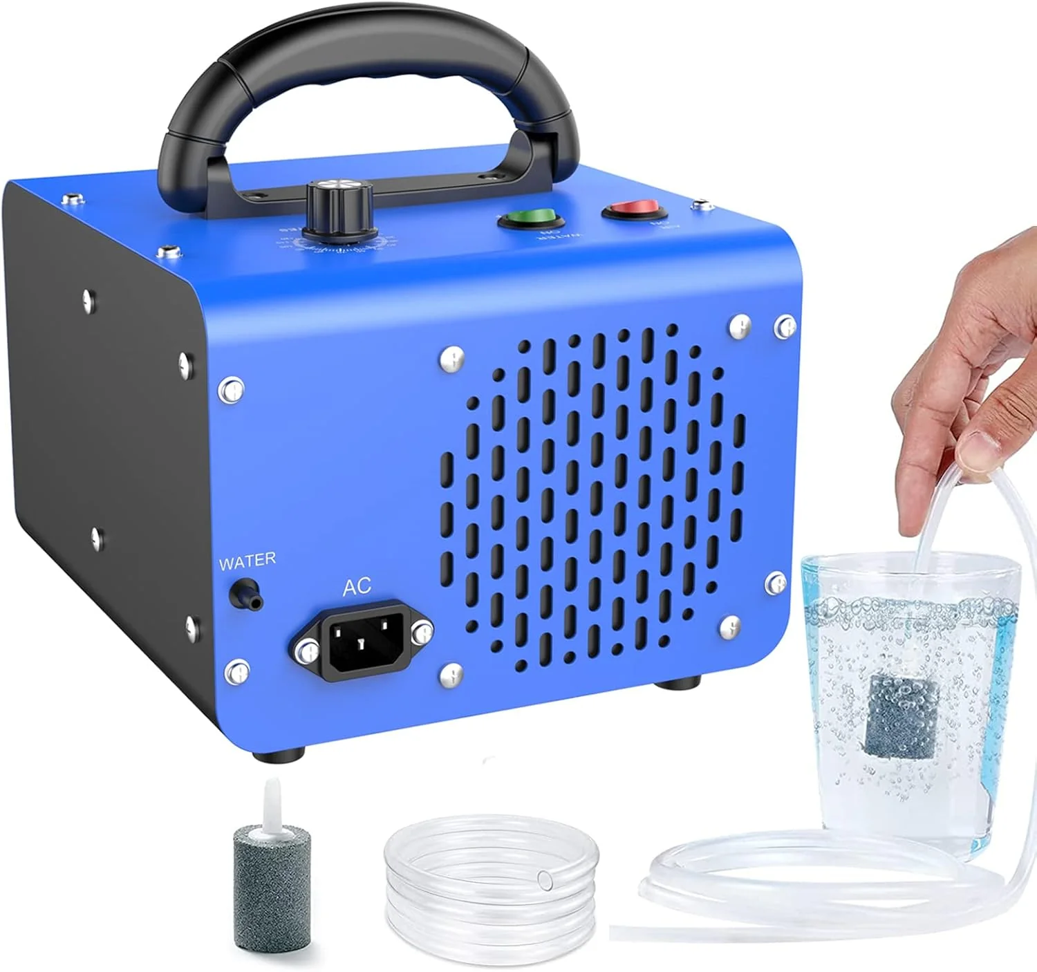 Ozone Generator 40.000 mg/hour. Dual Mode. Professional O3 Odor Eliminator. Equipped with a booster pump. 20.000 mg. 20.000 mg and 500 mg three timing functions. applicable area 7000 square feet. highly suitable for home and car use.