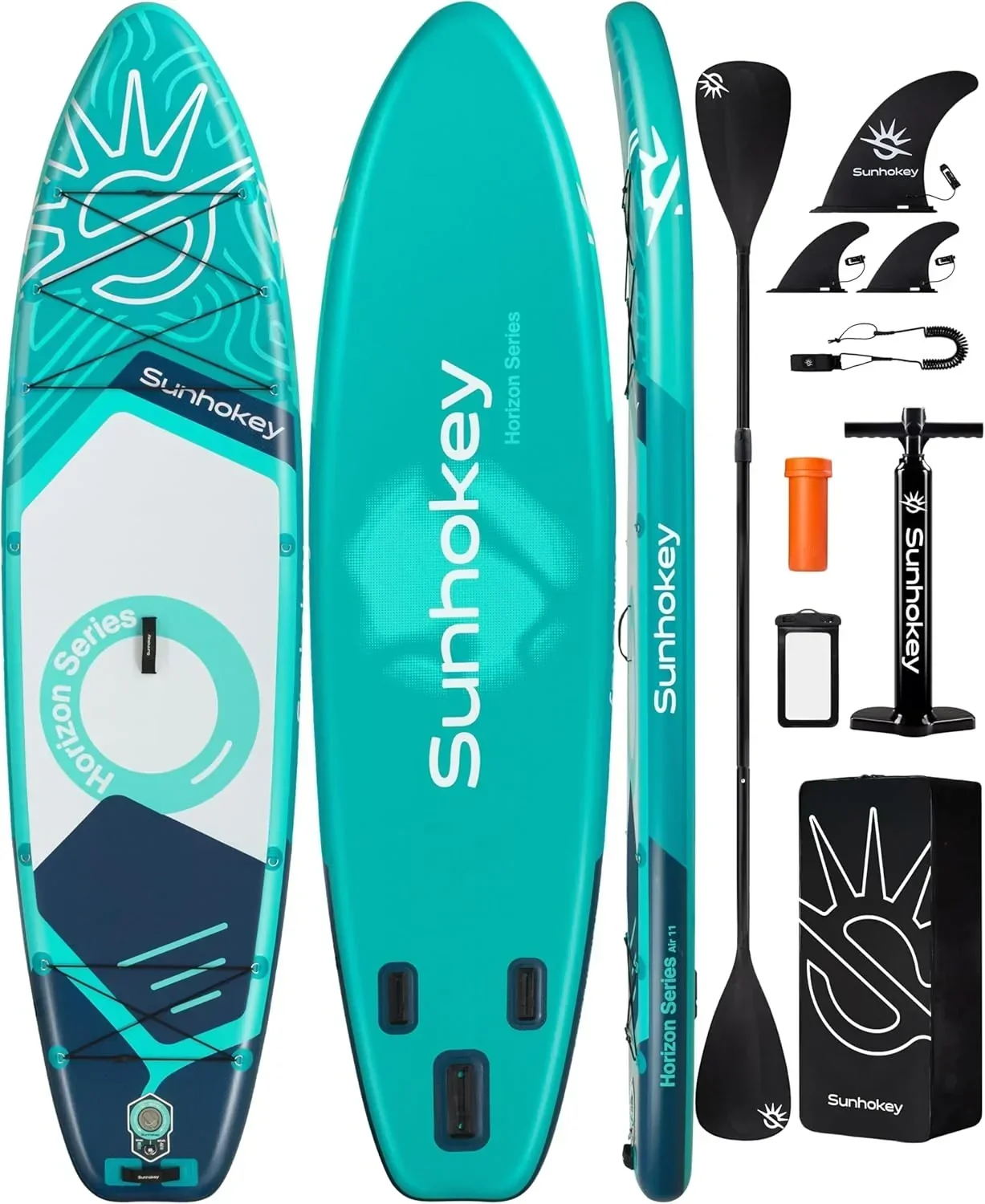 Tabla de Paddle Surf Hinchable 335cm con Accesorios Incluidos de Primera Calidad. Remo Ajustable. Bomba de Mano. Mochila de Transporte. 335 x 86 x 15