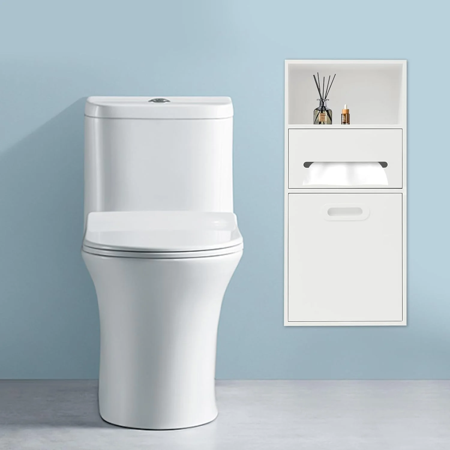 Stainless steel shower alcove trash can - Suitable for use in bathrooms. living rooms. and kitchens as a built-in recessed storage cabinet - 26 x 5.5 x 11.8 inches