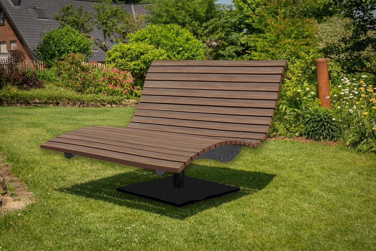 Waldsofa Swing. drehbar 360°. WPC-Latten. für 2-3 Personen. Sonnenliege. Wellenliege. Relaxliege. Himmelsliege. Liege für den Garten